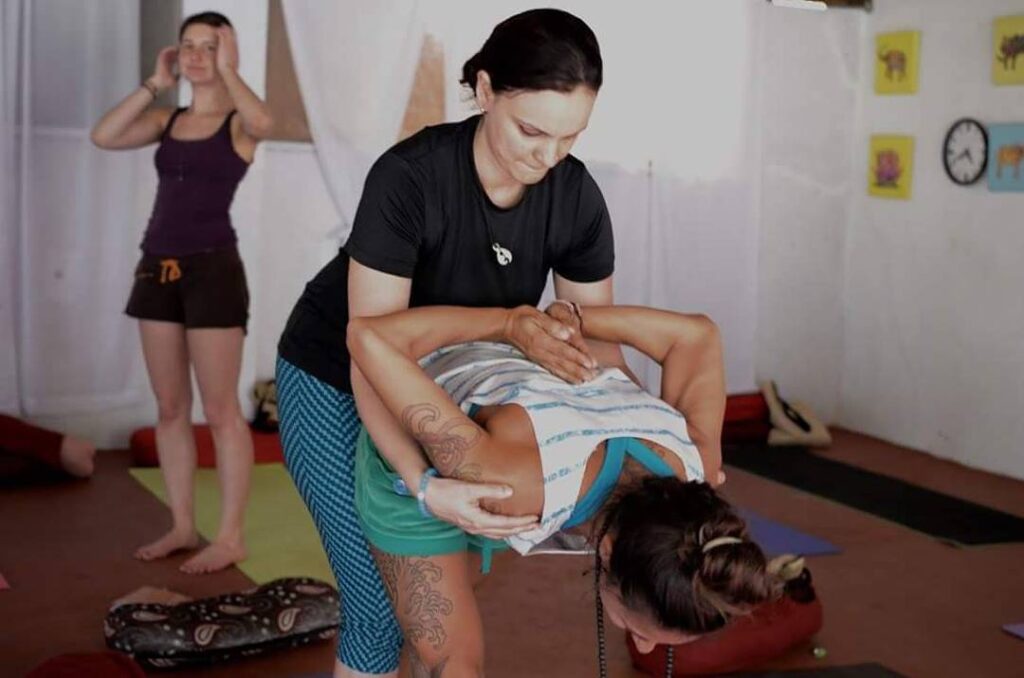 Yoga Adjustment IN 100 HOUR YOGA TEACHER TRAINING RISHIKESH